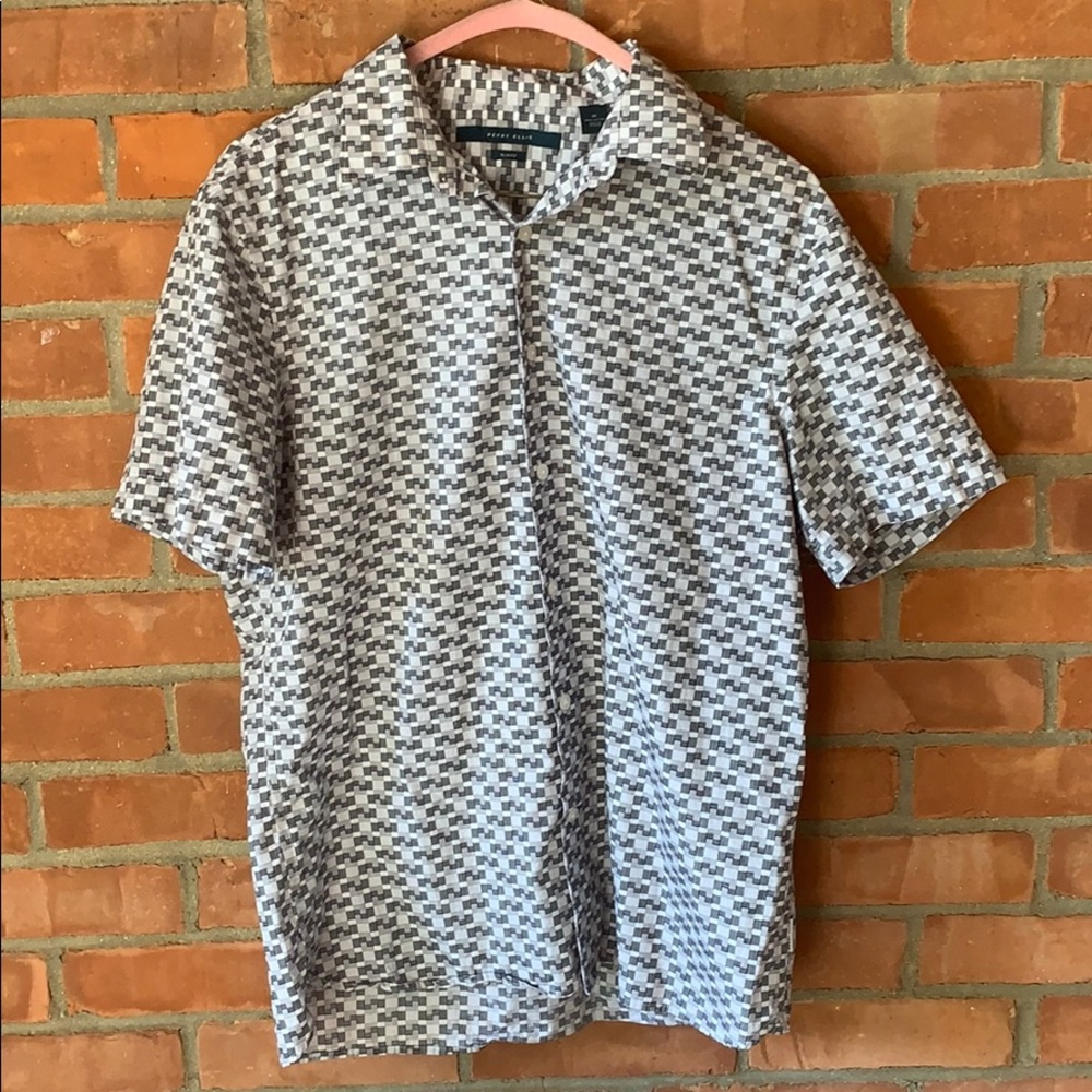Perry Ellis Slim Fit Casual Bottom Down Shirt